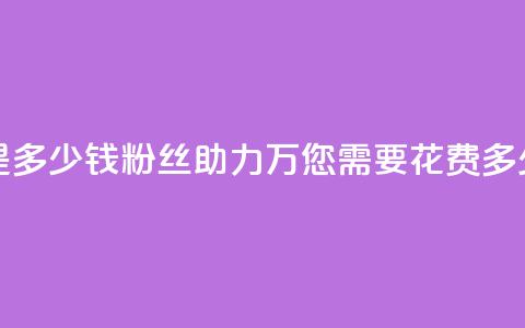 粉丝助力100万是多少钱 - 粉丝助力100万	，您需要花费多少金钱？~ 第1张